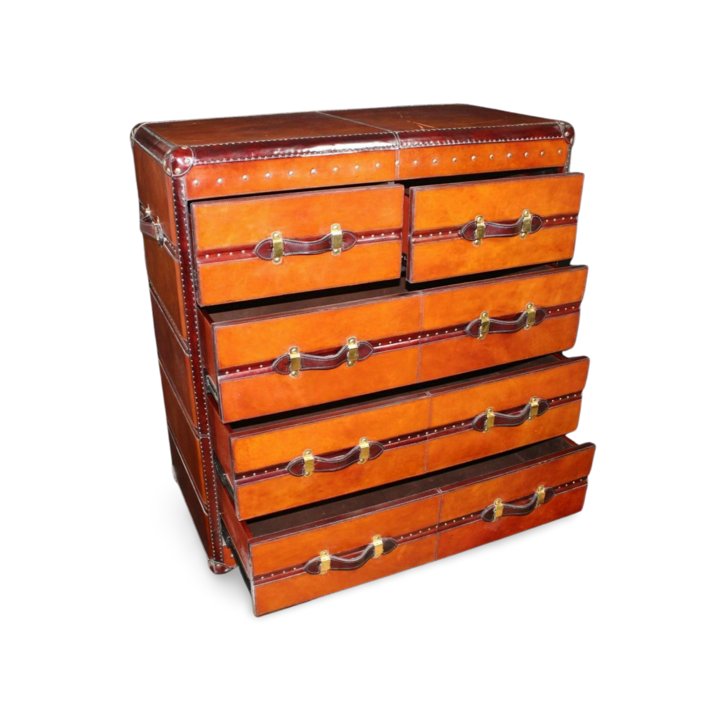 Leather Cabinet & Chest of Drawers